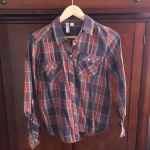 Vintage plaid button up shirt